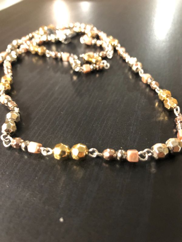 Photo 3 of Gold Beaded Glasses Chain For Women Signed GMC