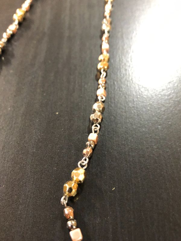 Photo 2 of Gold Beaded Glasses Chain For Women Signed GMC