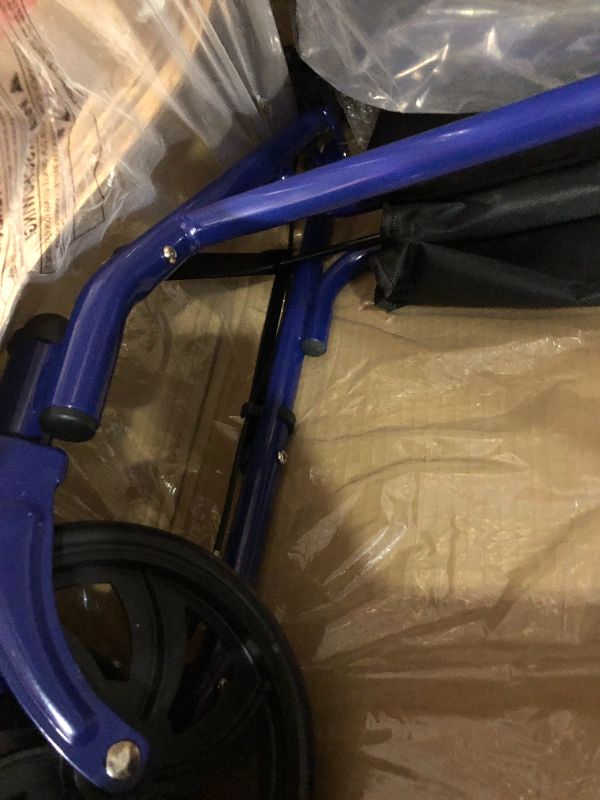 Photo 3 of **LIKE NEW**Drive Medical 10257BL-1 4-Wheel Rollator Walker With Seat & Removable Back Support, Blue