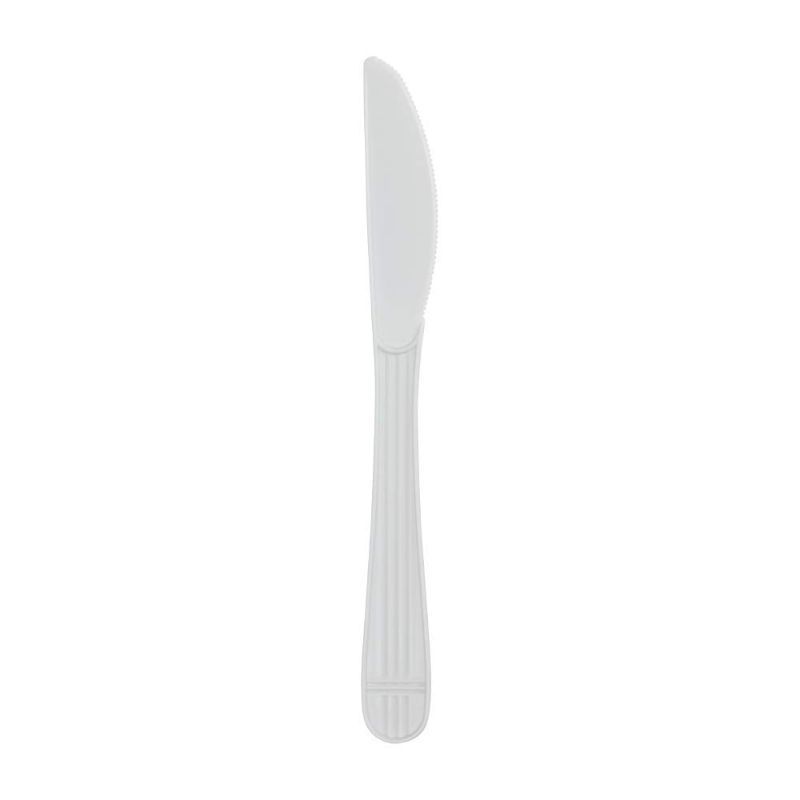 Photo 1 of (500 PCS) Karat Premium Extra Heavy Weight Knives - White