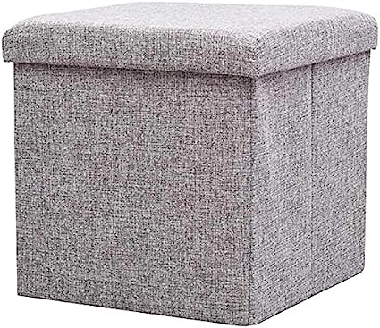 Photo 1 of **LIKE NEW**Candora Storage Footstool Folding Foot Stool, Foldable Ottoman Storage Seat(12x 12 x 12 inches)