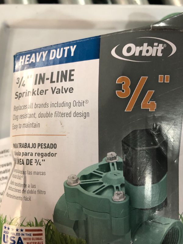 Photo 4 of **LIKE NEW**Orbit 57280 3/4-Inch FPT Heavy-Duty In-line Sprinkler Valve 3/4" Connection