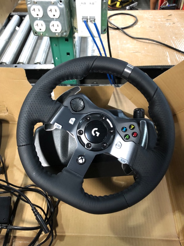 Photo 2 of Logitech G920 Driving Force Racing Wheel and Floor Pedals, Black Wheel Only