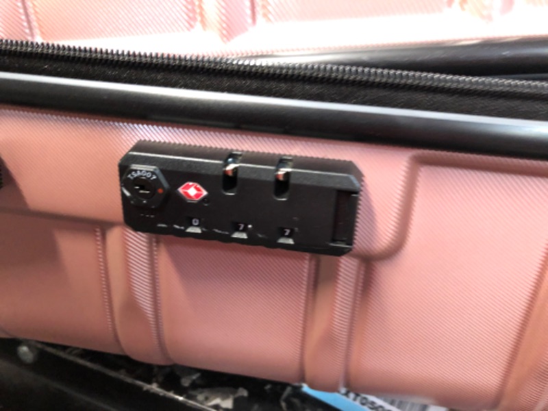 Photo 3 of *MISSING WHEEL AND ZIPPER*Samsonite Omni 2 Hardside Expandable Luggage, 28-Inch Rose Gold