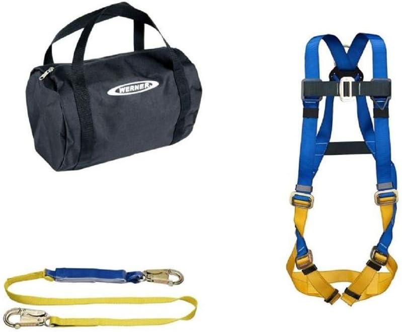 Photo 2 of 
Werner K121013 Aerial Kit with Basewear Std Harness, 6-Foot DeCoil Lanyard, 1per Pack