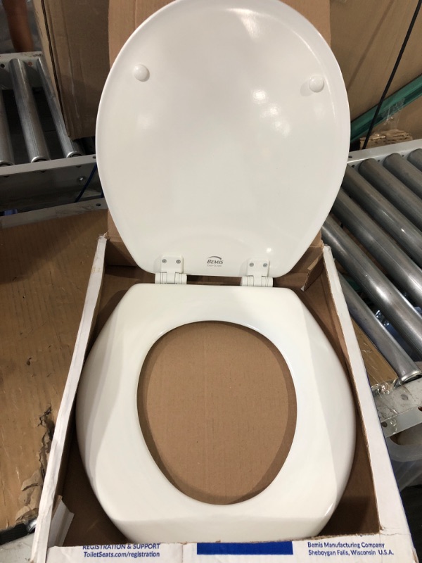 Photo 2 of **scratch on toilet lid**
Mayfair 847SLOW 000 Kendall Slow-Close, Removable Enameled Wood Toilet Seat That Will Never Loosen,