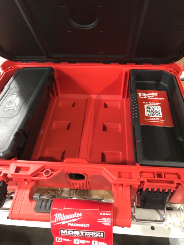 Photo 2 of Milwaukee PACKOUT 22" Large Tool Box Red/Black Accessories