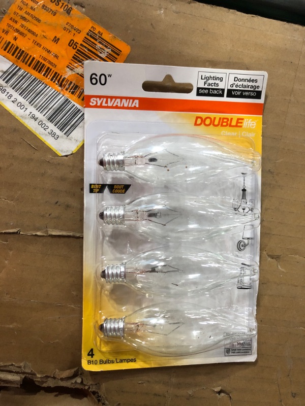 Photo 2 of 60-Watt B10 Double Life Incandescent Light Bulb in 2700K Soft White Color Temperature (4-Pack)