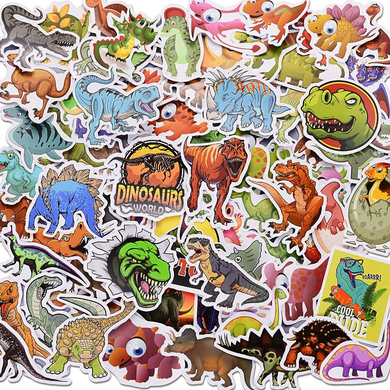 Photo 1 of 100 PCS WATERPROOF DINOSAUR STICKERS (PACK OF 3)