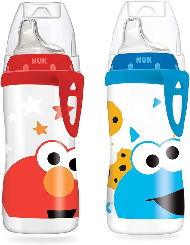 Photo 1 of  2 NUK Sesame Street Active Cup, 10 oz***ELMO NOT INCLUDED*** just the cookie monster