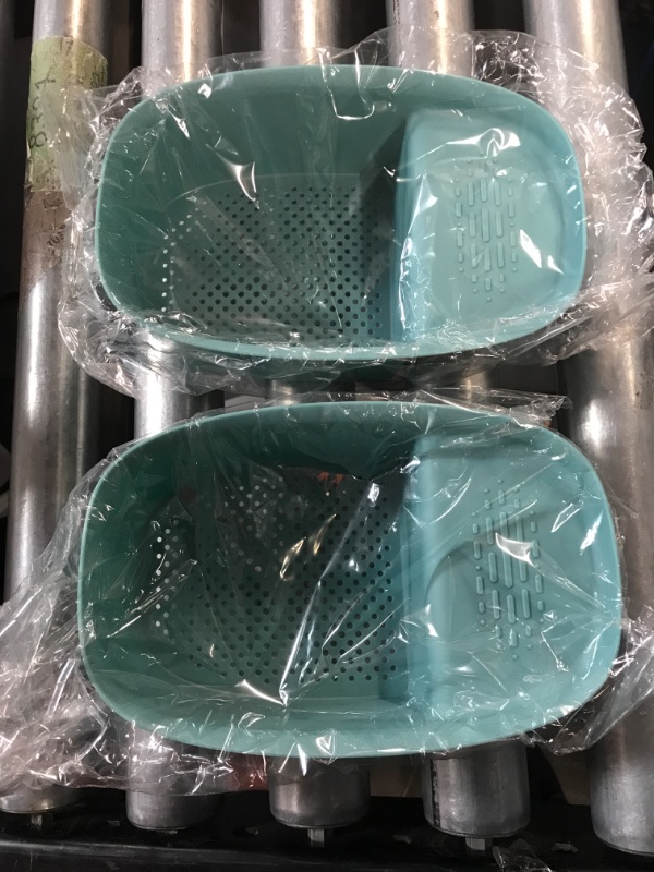 Photo 2 of (2 Pack) Sink Colander Drain Basket (Green)