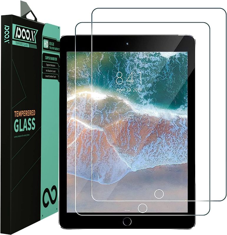 Photo 1 of ?POOX?Glass Screen Protector for iPad pro 9.7 inch / Air/ Air2/ 6th 5th Generation,Tempered Glass protection film Guard (2-PACK) HD Clear 9H Anti Scratch Anti Fingerprint Face ID and Apple Pencil Compatible