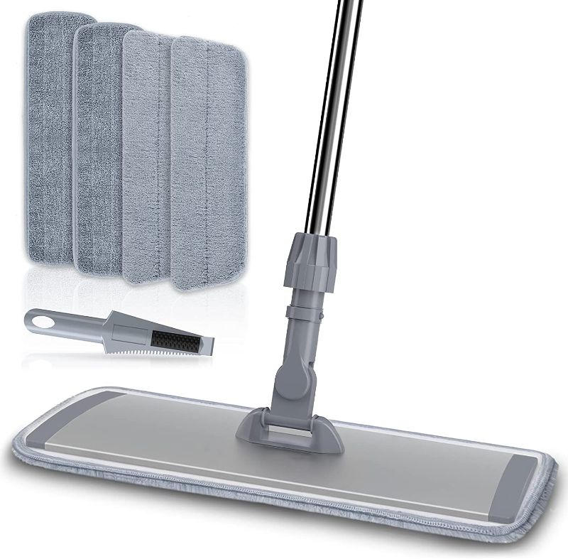 Photo 1 of *SEE NOTES* Sunally 18 Inch Professional Microfiber Mop Floor Cleaning Mop, Wet and Dust Mop with 4 Reusable Mop Pads and Mop Holder