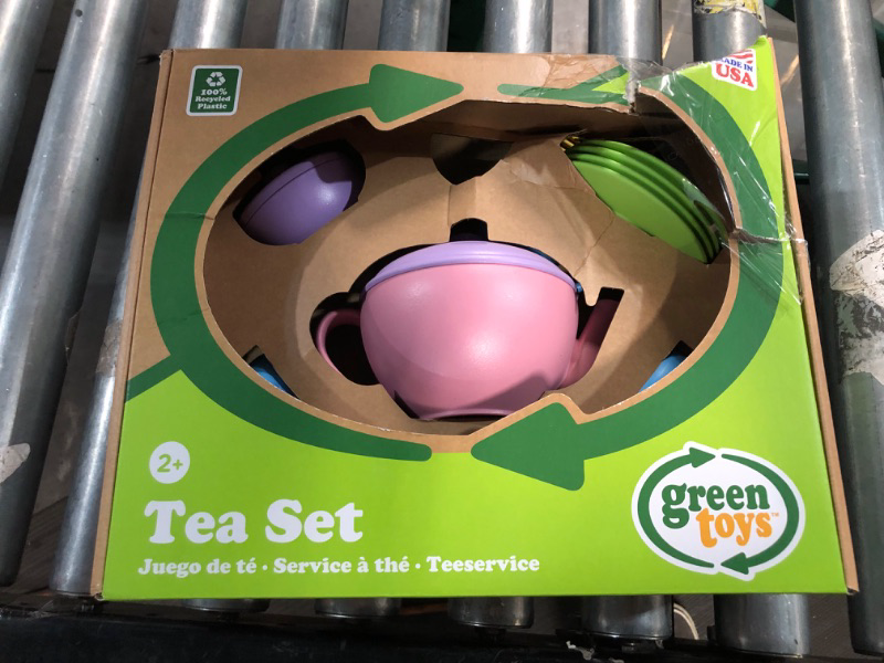 Photo 2 of *SEE NOTES*Green Toys Tea Set, Pink 4C - 17 Piece Pretend Play