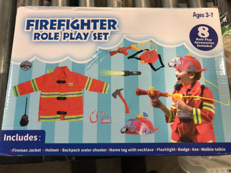 Photo 1 of Firefighter Costume Role Play Set, Ages 3-7