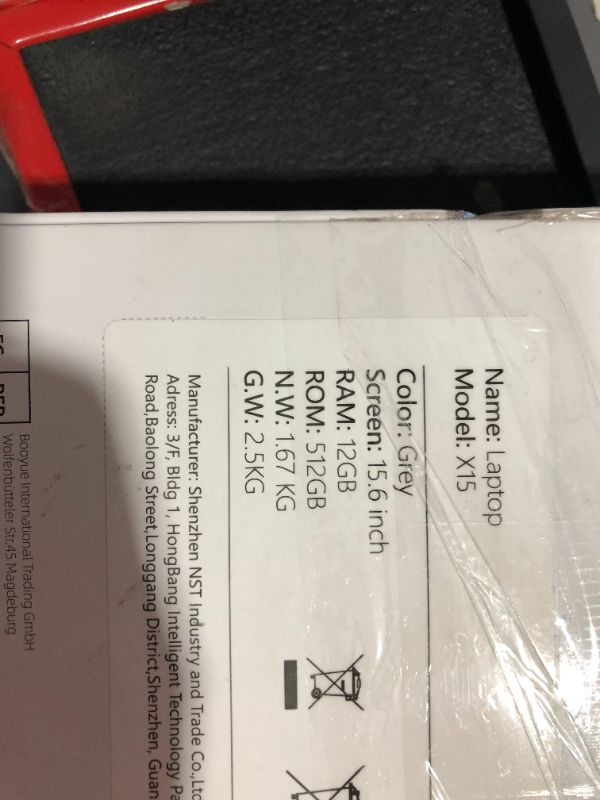 Photo 5 of ***MISSING CHARGER - SEE NOTES***
SGIN 15.6 Inch Laptop Windows 11 Laptops (Gray)