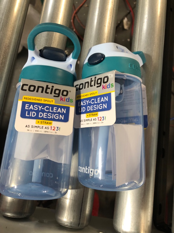 Photo 2 of *NEW* Contigo 14oz Plastic Cleanable Kids' Water Bottle X2