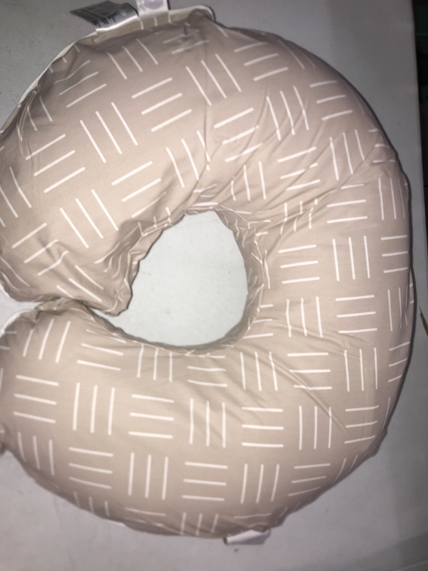 Photo 1 of Boppy Organic Nursing Pillow and Positioner | Sand Criss Cross | Breastfeeding, Bottle Feeding, Baby Support