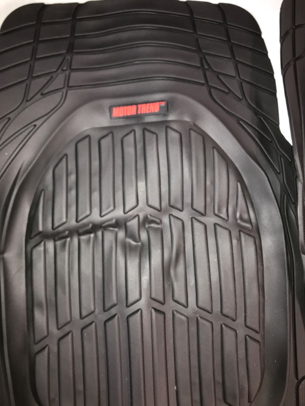 Photo 1 of Motor Trend - MT-923-BK 923-BK Black FlexTough Contour Liners-Deep Dish Heavy Duty Rubber Floor Mats Universal Trim to Fit Full Set Black