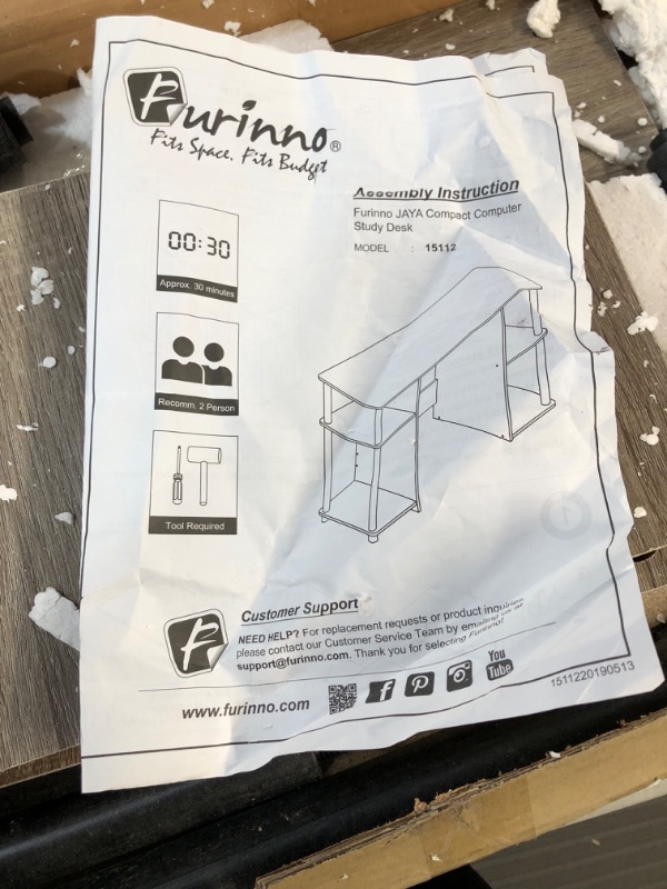 Photo 3 of *USED/SEE NOTES* FURINNO Jaya Computer Study Desk,