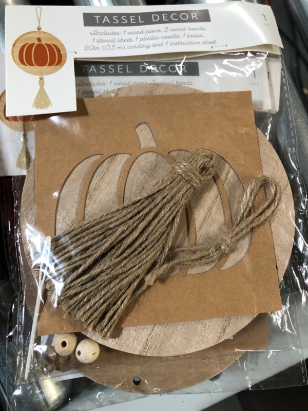 Photo 2 of *NEW* Horizon Group USA Pumpkin Tassel Decor Set of 3