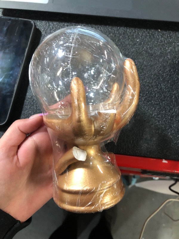 Photo 1 of *NEW/SEE NOTES* 2 pckGold Hand Crystal Ball 