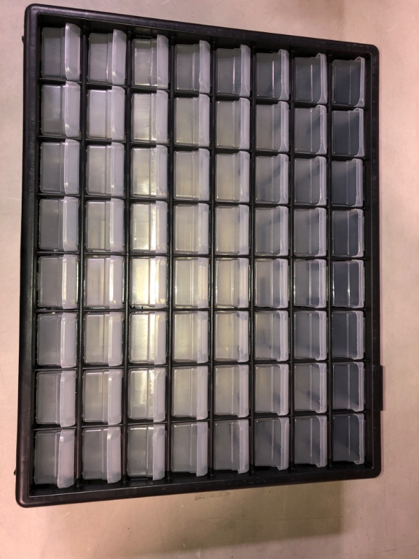 Photo 3 of Akro-Mils 10124, 24 Drawer Plastic Parts Storage Hardware and Craft Cabinet,, Black 24 Drawer Cabinet Black