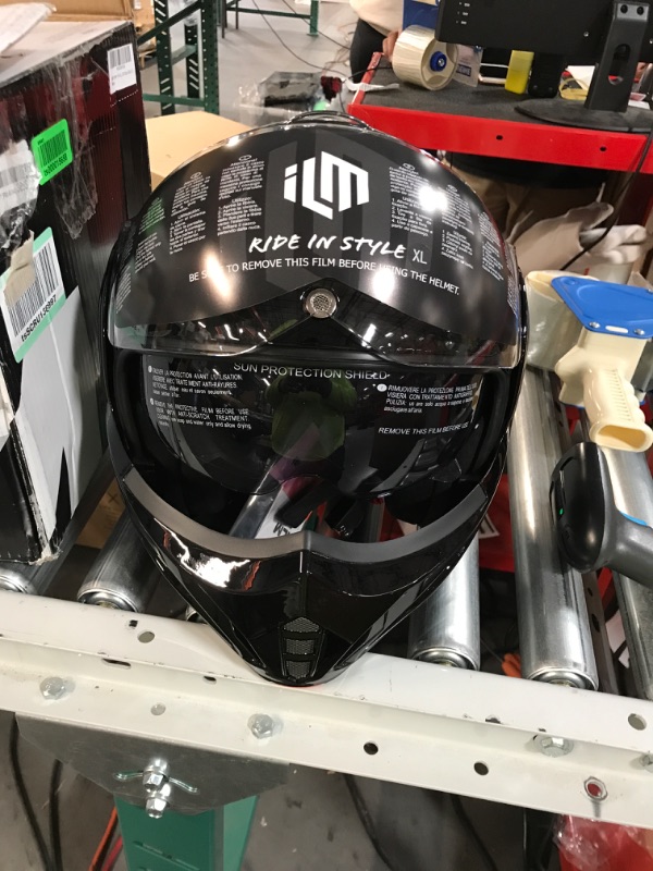 Photo 2 of ILM Motorcycle Snowmobile Full Face Helmet- xl