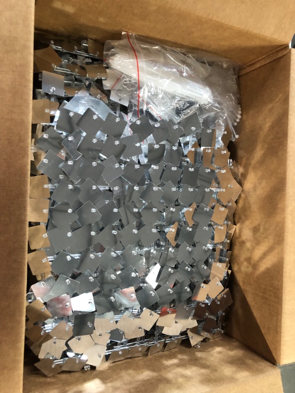 Photo 1 of Blue Shimmer Wall Backdrop- 24 pcs Decorations Panel Glitter Bling Photo Background - WHITE NOT BLUE - UNKNOWN EXACT AMOUNT AROUND 25, SEEMS NEW