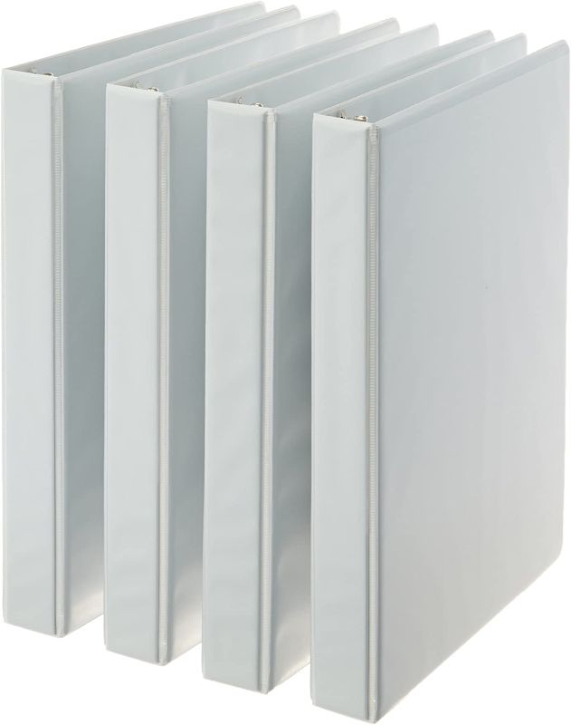 Photo 1 of  3-Ring Binder, 1-Inch - White, 12-Pack