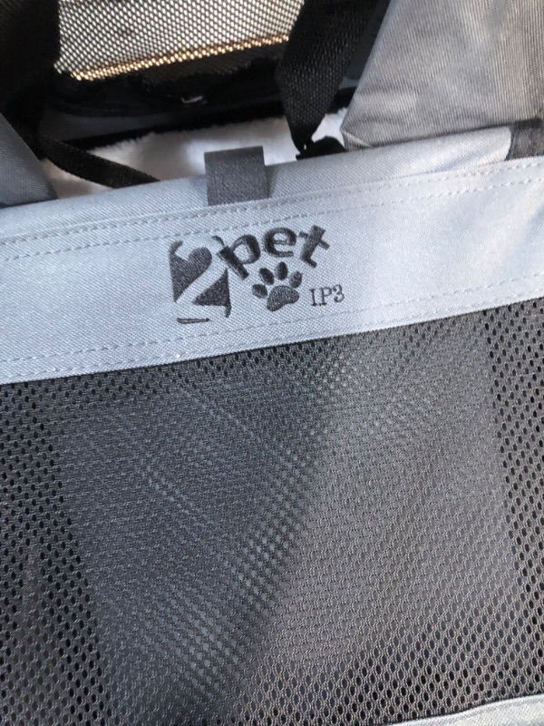 Photo 5 of **CUT DOWN UNDERNEATH,SEE NOTES** 2PET Foldable Dog Crate - Soft, Easy to Fold & Carry Dog Crate, Strong Steel Frame, Washable Fabric Cover - Medium 24in Grizzle Grey