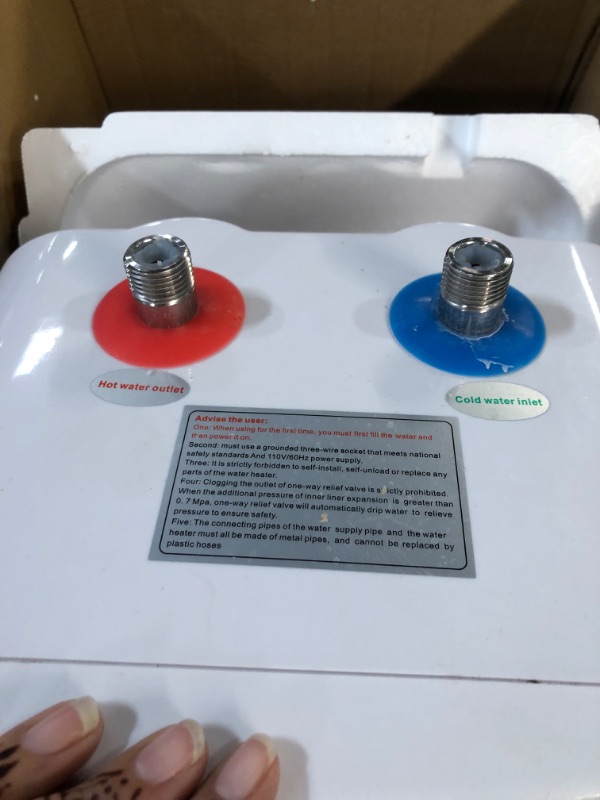 Photo 1 of **USED/UNABLE TO TEST**Lianfengymx Small Energy-saving Electric Water Heater 1500W 10L 110V is Suitable for Installation in Kitchens, Bathrooms, and RVs, and is Convenient for Washing Face, Hands, Vegetables, and Dishes.