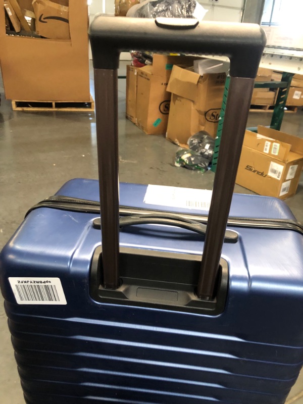 Photo 3 of **VERY USED/SCRATCHED** U.S. Traveler Boren Polycarbonate Hardside Rugged Travel Suitcase Luggage Checked-Large 30-Inch Navy