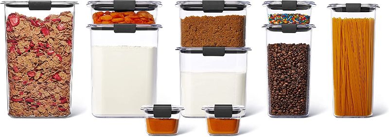 Photo 1 of **USED/SEE NOTES** Rubbermaid 10-Piece Brilliance Food Storage Containers, PLASTIC