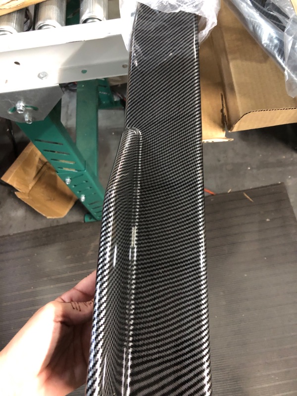 Photo 3 of *USED/SEE NOTES* iJDMTOY Extra Long Left/Right Black Carbon Fiber Pattern PP Universal Rear Side Skirt Winglets Diffusers Compatible with Most Cars 33"