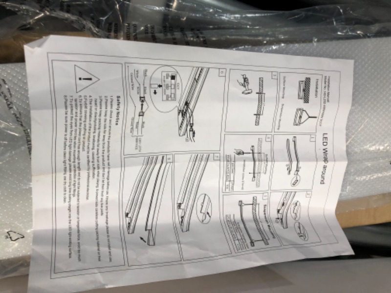 Photo 2 of *SEE NOTES* Led Light Fixture 4ft Fluorescent Kitchen Light Fixtures 3500K/4000K/5000K Selectable, 40W 4400lm