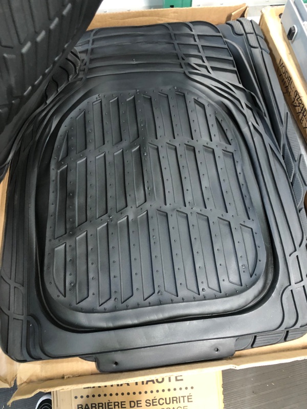 Photo 5 of ***USED, LIKE NEW*** Motor Trend - MT-923-BK 923-BK Black FlexTough Contour Liners-Deep Dish Heavy Duty Rubber Vehicle Floor Mats Universal Trim to Fit Full Set Black