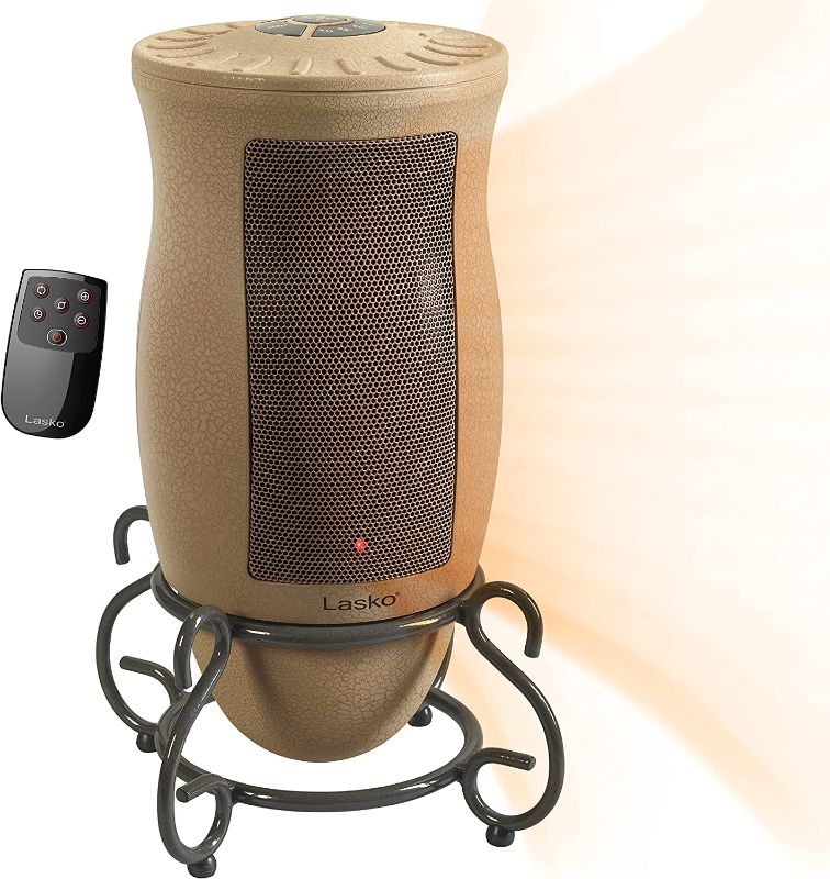 Photo 1 of *MISSING REMOTE!* Lasko Designer Series Ceramic Space Heater-Features Oscillation, Remote, and Built-in Timer, Beige