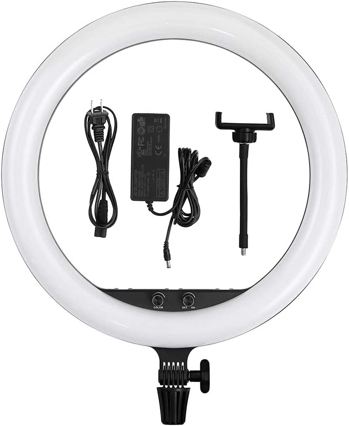 Photo 2 of Godox LR150 LED Ring Light?Bi-Color Dimmable 3000k-6000k Continuous Lighting, CRI 90+, TLCI 90+, for Vlogs, YouTube Videos, Live Streaming, Studio Shoot, Selfies, Makeup, Portrait Photography ?Black LR150 Black