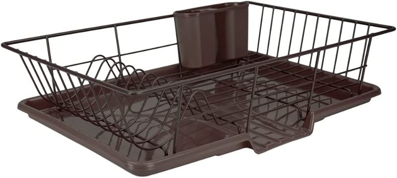 Photo 1 of  Dish Drainer with Drip Tray, Brown