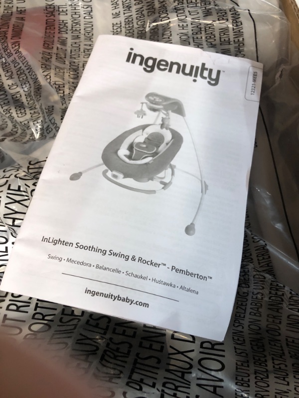 Photo 1 of Ingenuity InLighten 2-in-1 Baby Swing & Rocker 