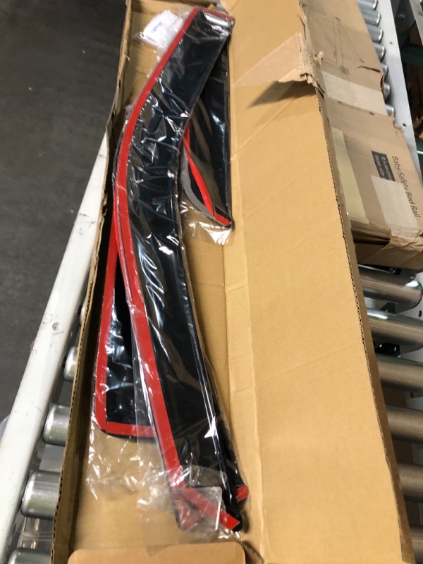 Photo 1 of Lightronic WV94101 Tape-on Side Window Visor Deflector Rain Guard, Dark Smoke Shatterproof, 4PCS Set for 2009-2018 Dodge Ram 1500 Quad Cab, 2019-2023 Ram 1500 Classic Quad Cab