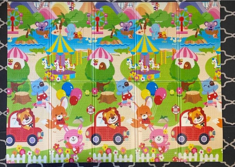 Photo 1 of FUN Kids Foam Play Mats - Reversible - Perfect for Playroom - 56" x 76"