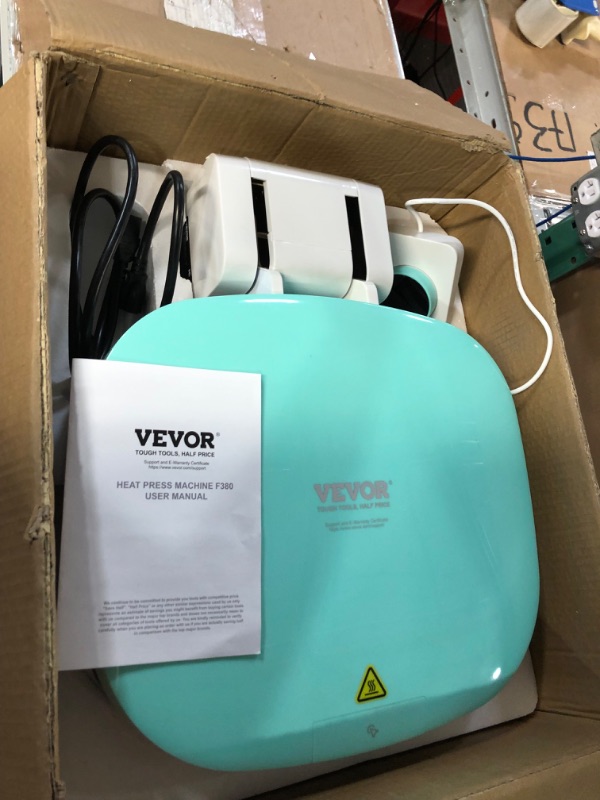 Photo 2 of *UNTESTED*
VEVOR Auto Heat Press, Smart Heat Press Machine for T-Shirts, Knob Design Easy Press, Large Mica Heat Plate, Heat Up Fast, Professional Heat Press for Sublimation, Vinyl, Heat Transfer Projects 15x12