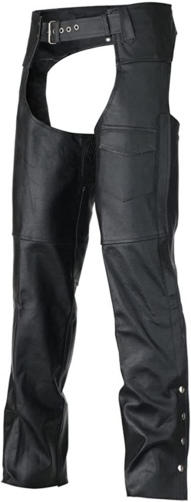 Photo 1 of         
 
Visit the HWK Store  3,202
HWK Motorcycle Leather Chaps Pants Biker Cowboy Riding Racing Black Genuine Leather Chap