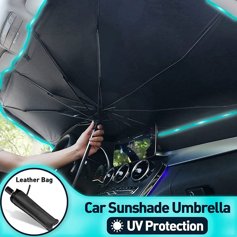 Photo 1 of 
JASVIC Car Windshield Sun Shade Umbrella - Foldable Car Umbrella Sunshade Cover UV Block Car Front Window (Heat Insulation Protection) for Auto Windshield...
