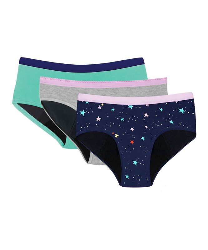 Photo 1 of Navy & Pink Stars Super Fresh Start Period Menstrual Underwear Kit