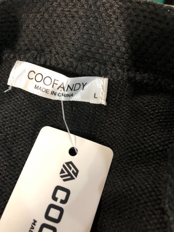 Photo 1 of COOFANDY Men's Shawl Collar Cardigan Sweater- Black