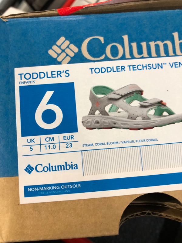 Photo 3 of Columbia Toddler Unisex Techsun Vent, Steam/Coral Bloom, 6