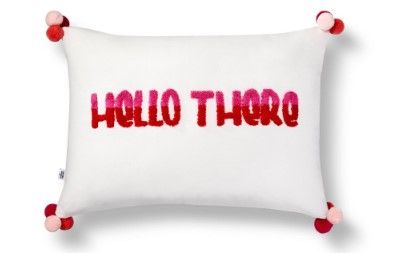 Photo 1 of 14"x20" 'Hello There' & Swirling Leopard Lumbar Decorative Pillow - Tabitha Brown for Target